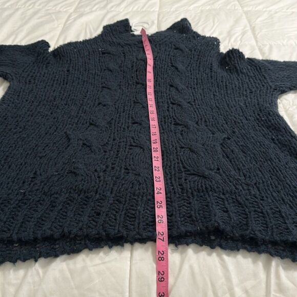 BDG Urban Outfitters Open Knit Wool Sweater Hooded Medium Boho Beachy Coast - Picture 10 of 10